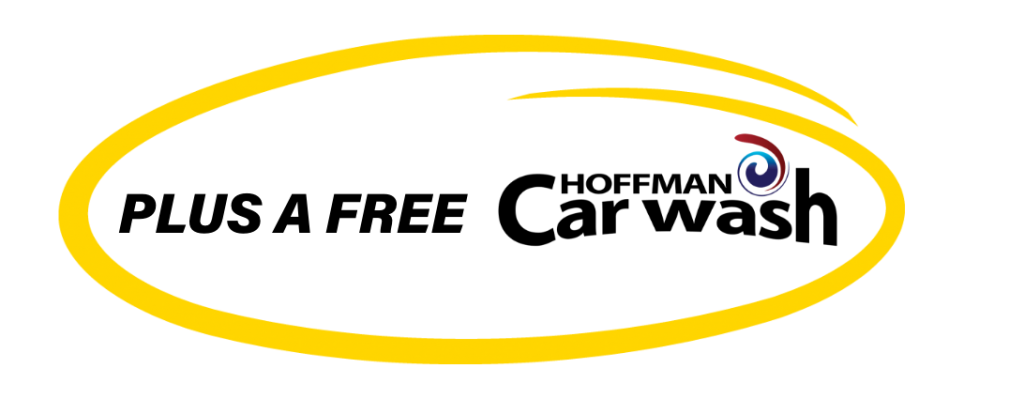 Free Hoffman Carwash with a Yellow Circle