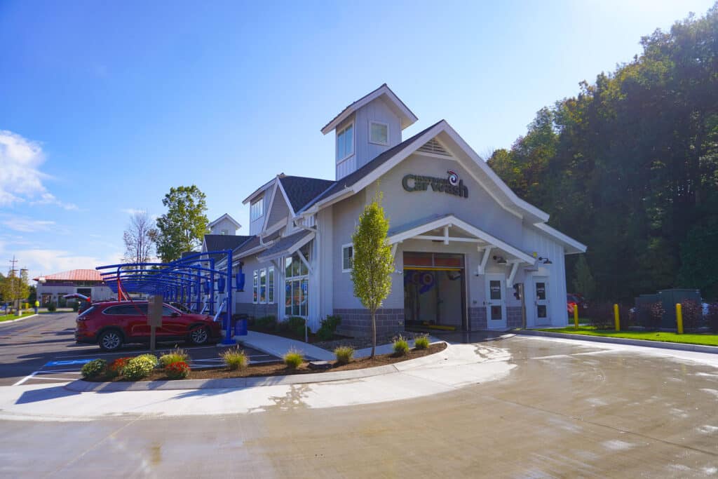 Photo of the exterior of the Hoffman Car Wash location in Oneonta, NY