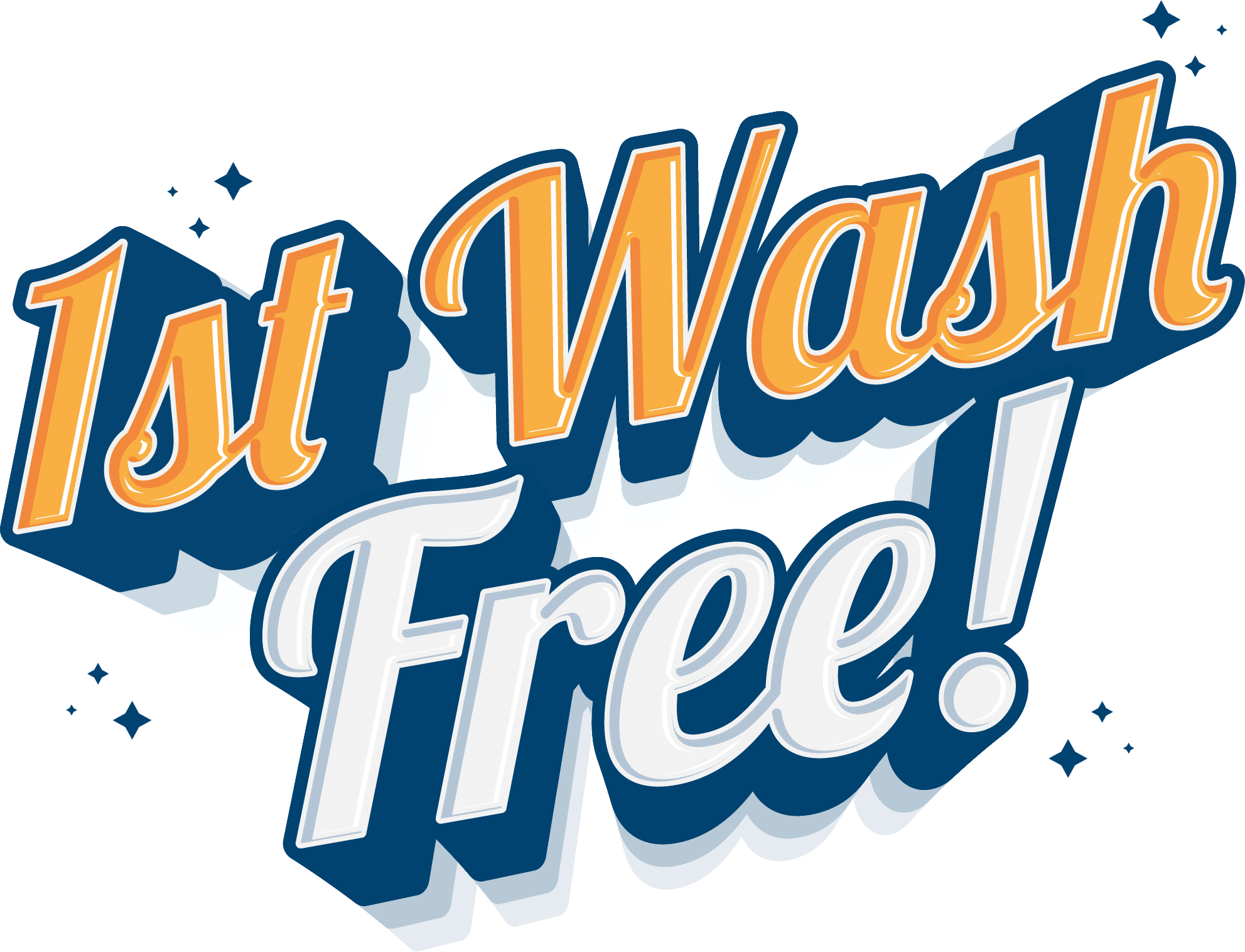 Graphic with the words First Wash Free