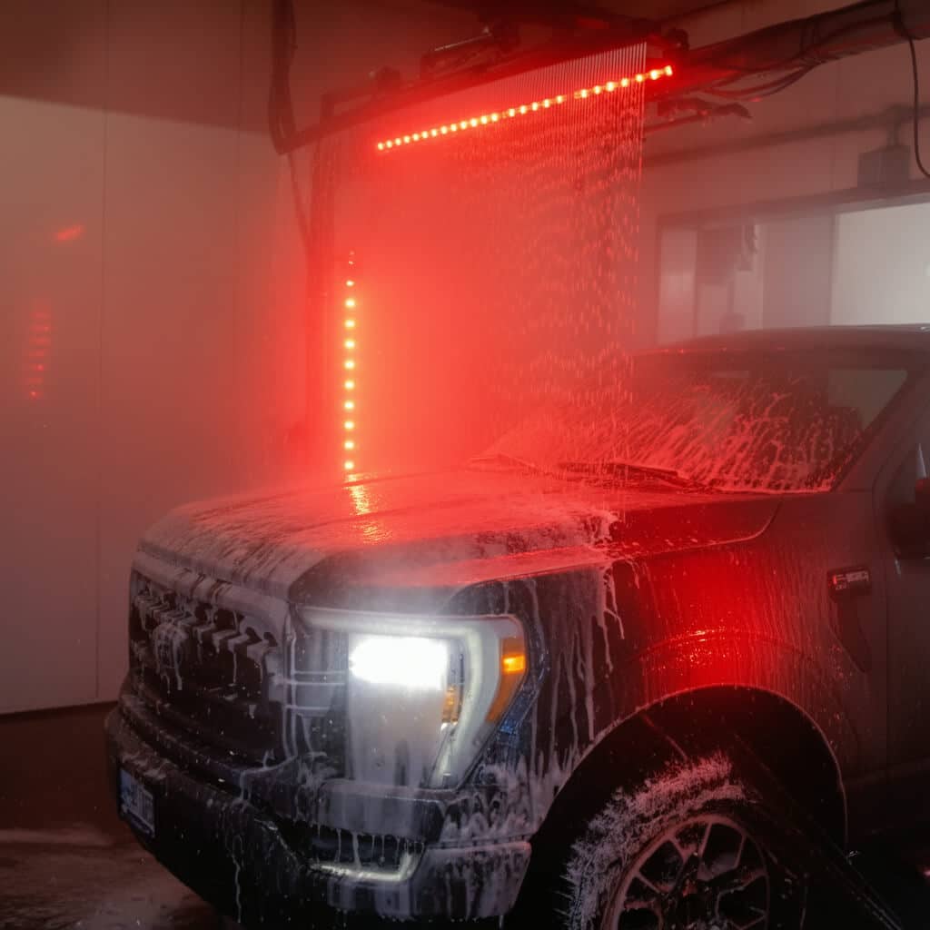 Car in Car Wash Tunnel